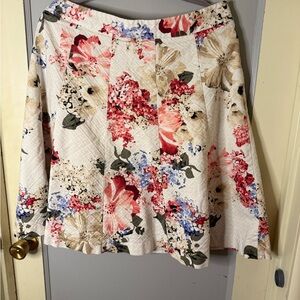 White House Black Market Floral A-Line spring Skirt - Multicolor